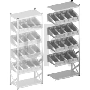 Vakkenstelling H3028 x D600 | aanbouwset vak 1200 mm | schuine opzetranden 100-200 mm-0