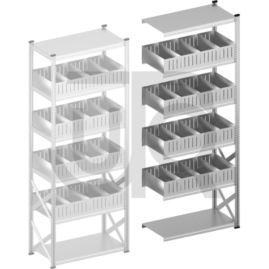 Vakkenstelling H3028 x D600 | aanbouwset vak 1200 mm | rechte opzetranden 200 mm-0