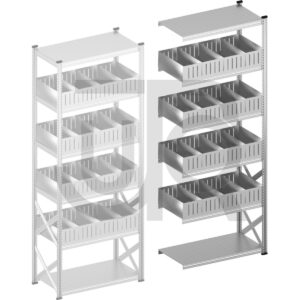 Vakkenstelling H3028 x D600 | aanbouwset vak 1200 mm | rechte opzetranden 200 mm-0