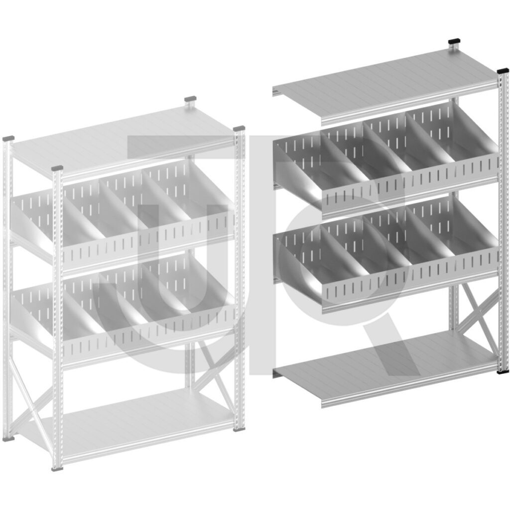 Vakkenstelling H1972 x D500 | aanbouwset vak 1350 mm | schuine opzetranden 100-200 mm-0