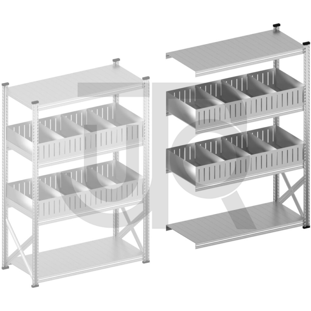 Vakkenstelling H1972 x D600 | aanbouwset vak 1350 mm | rechte opzetranden 200 mm-0