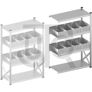 Vakkenstelling H1972 x D600 | aanbouwset vak 1350 mm | rechte opzetranden 200 mm-0