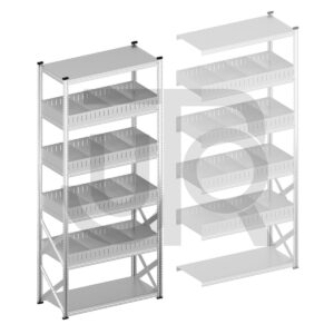 Vakkenstelling H3028 x D500 | startset vak 1350 mm | rechte opzetranden 100 mm-0