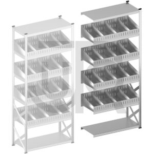 Vakkenstelling H3028 x D500 | aanbouwset vak 1350 mm | schuine opzetranden 100-200 mm-0