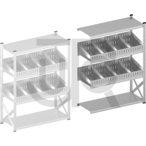 Vakkenstelling H1972 x D600 | aanbouwset vak 1500 mm | schuine opzetranden 100-200 mm-0