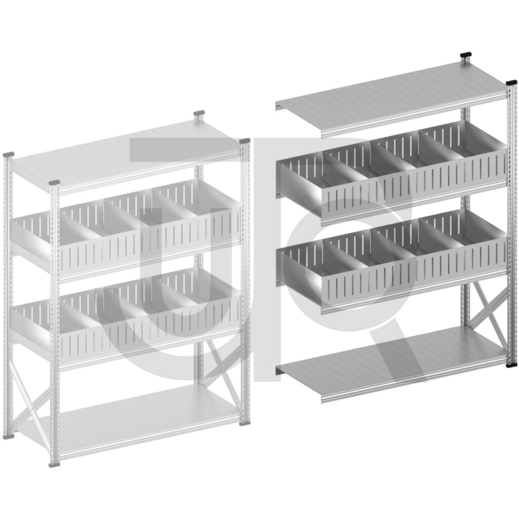 Vakkenstelling H1972 x D600 | aanbouwset vak 1500 mm | rechte opzetranden 200 mm-0