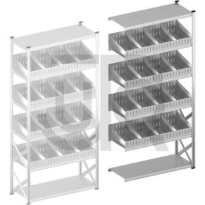 Vakkenstelling H3028 x D600 | aanbouwset vak 1500 mm | schuine opzetranden 100-200 mm-0