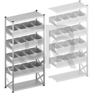 Vakkenstelling H3028 x D600 | startset vak 1500 mm | rechte opzetranden 200 mm-0