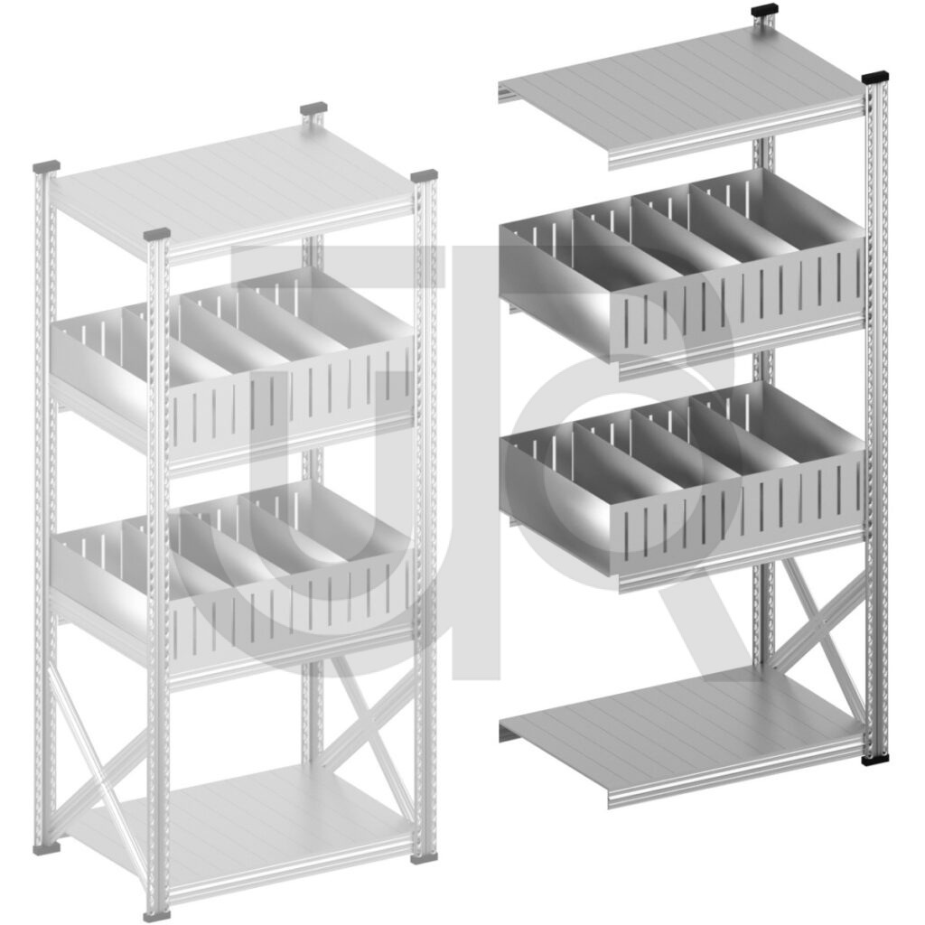 Vakkenstelling H1972 x D600 | aanbouwset vak 900 mm | rechte opzetranden 200 mm-0