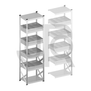 Vakkenstelling H3028 x D600 | startset vak 900 mm | rechte opzetranden 100 mm-0