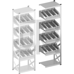 Vakkenstelling H3028 x D500 | aanbouwset vak 900 mm | schuine opzetranden 100-200 mm-0