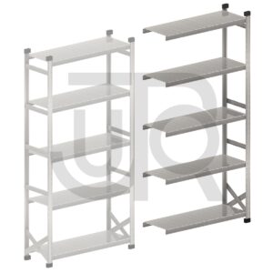 Gebruikte legbordstelling H2500 x D320 | aanbouwset vak 1200 mm-0