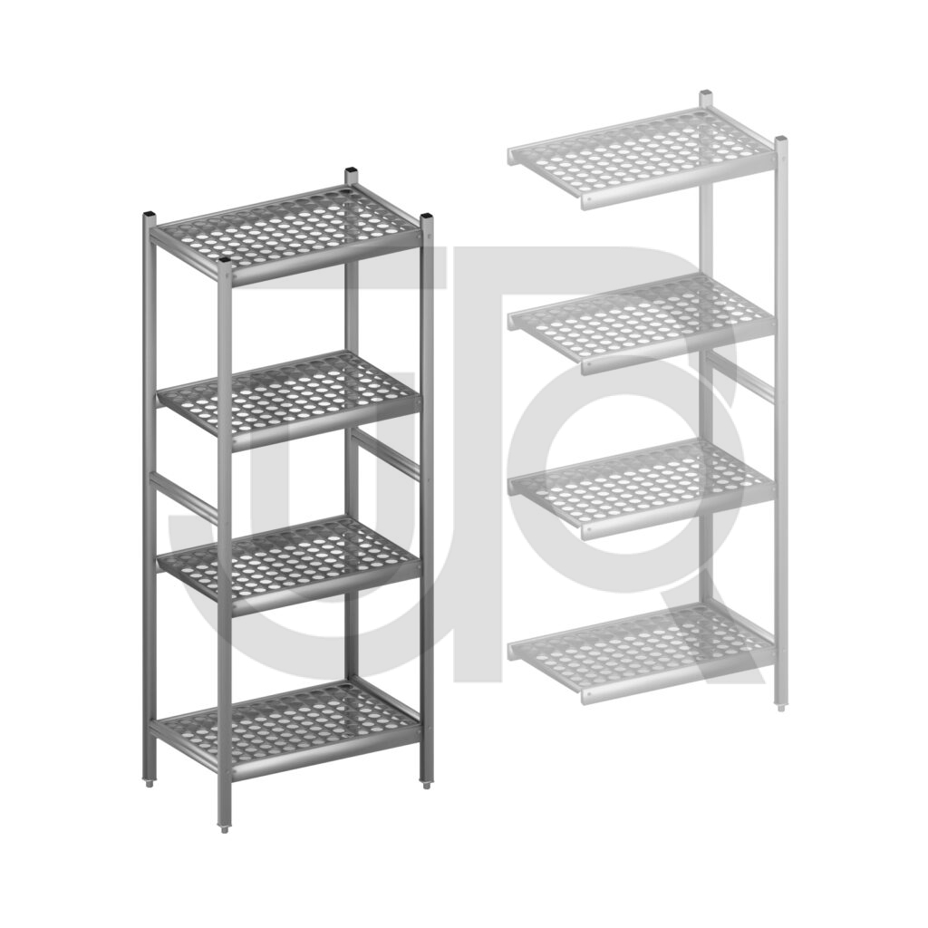 Hygiënische stelling H1800 x D460 | startset vak 660 mm-0