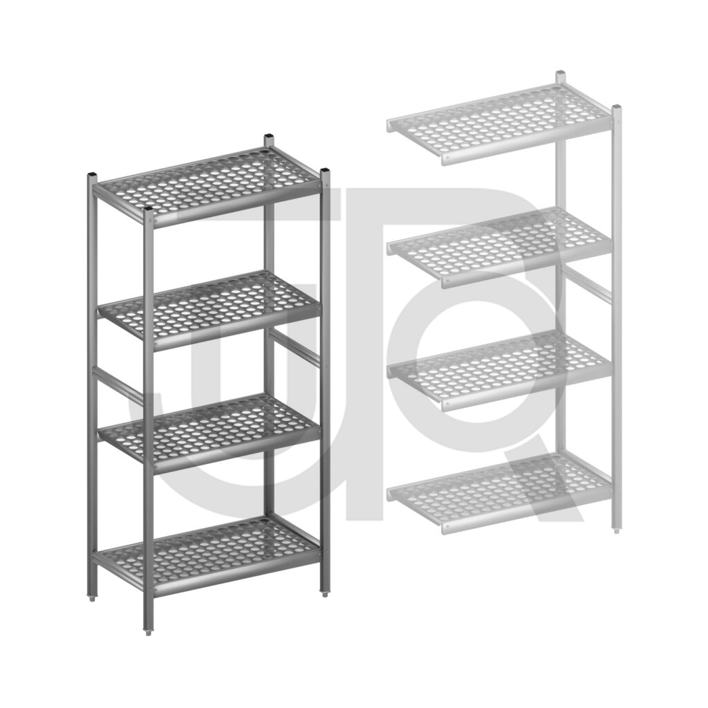 Hygiënische stelling H1800 x D460 | startset vak 780 mm-0