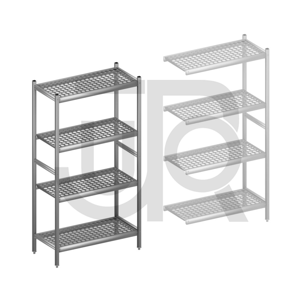 Hygiënische stelling H1800 x D460 | startset vak 900 mm-0