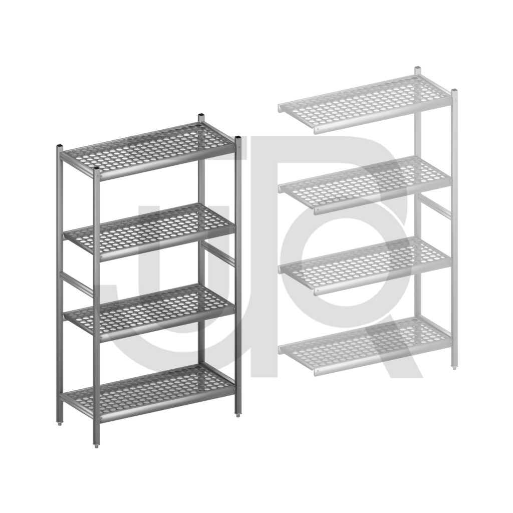 Hygiënische stelling H1800 x D460 | startset vak 960 mm-0