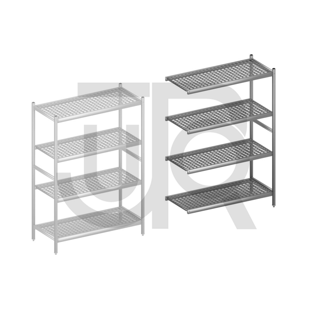 Hygiënische stelling H1800 x D560 | aanbouwset vak 1200 mm-0