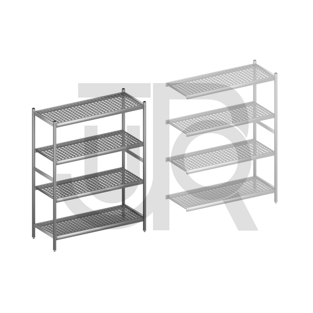 Hygiënische stelling H1800 x D560 | startset vak 1320 mm-0