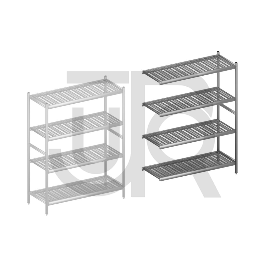 Hygiënische stelling H1800 x D560 | aanbouwset vak 1320 mm-0