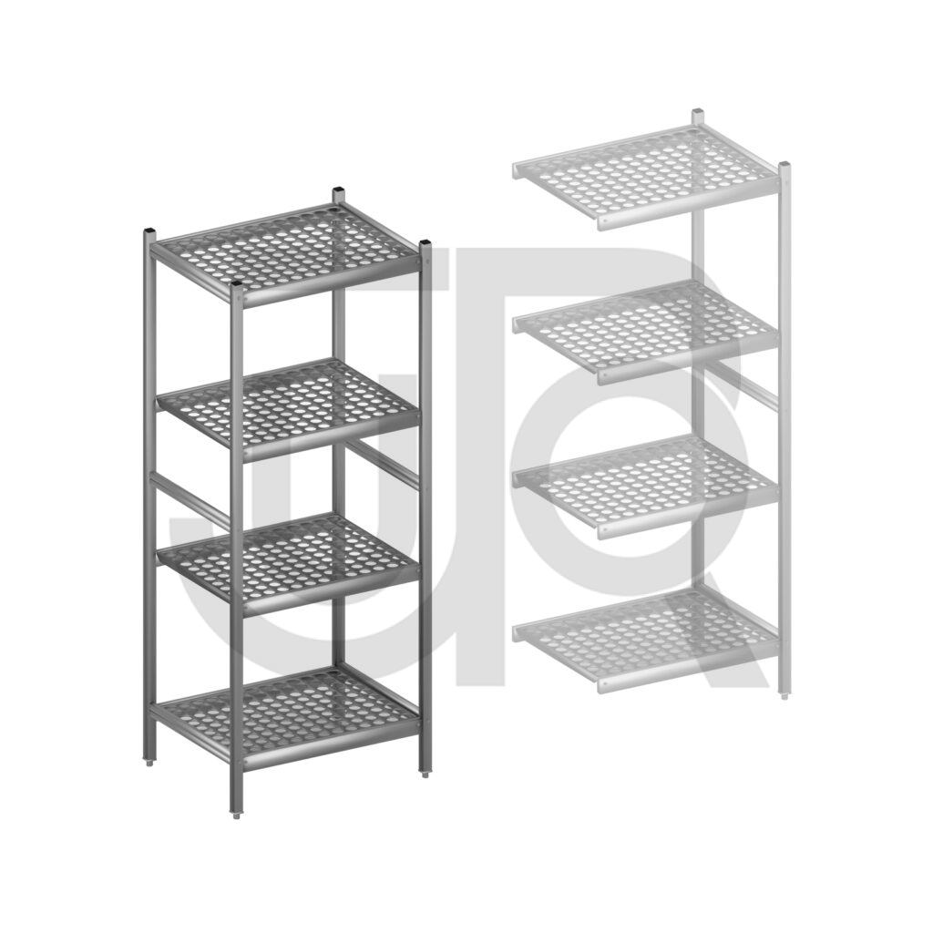 Hygiënische stelling H1800 x D560 | startset vak 660 mm-0