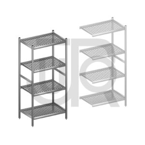 Hygiënische stelling H1800 x D560 | startset vak 780 mm-0