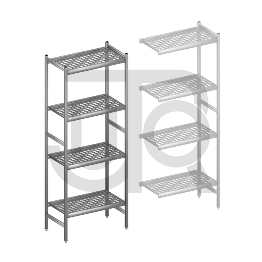 Hygiënische stelling H2135 x D460 | startset vak 780 mm-0