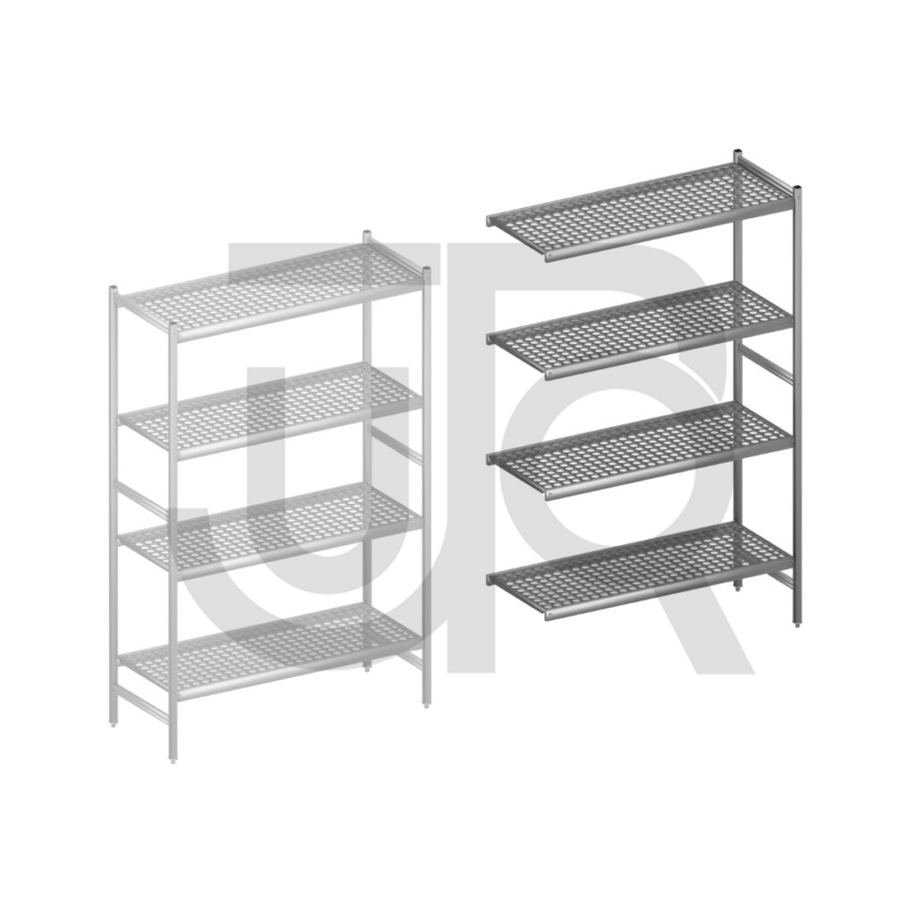 Hygiënische stelling H2135 x D560 | aanbouwset vak 1320 mm-0