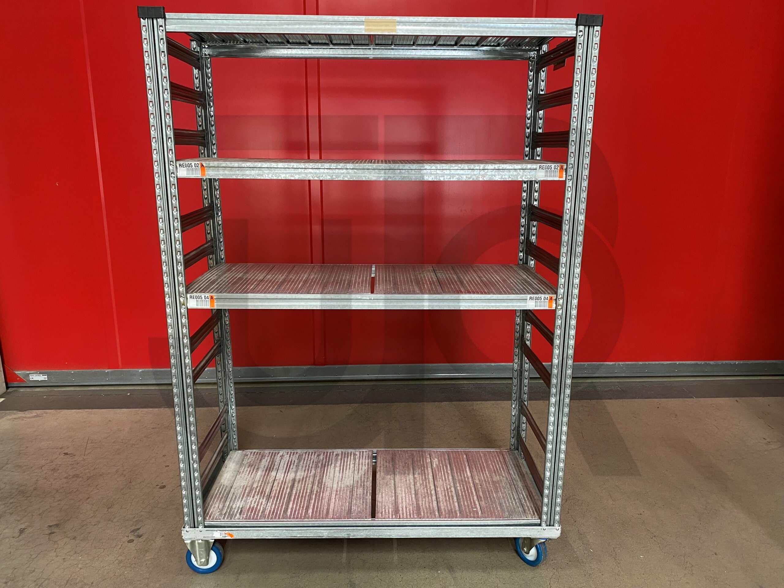 Gebruikte verrijdbare legbordstelling 1280 x 510 x 1800 (BxDxH) mm incl. 4 legborden-0