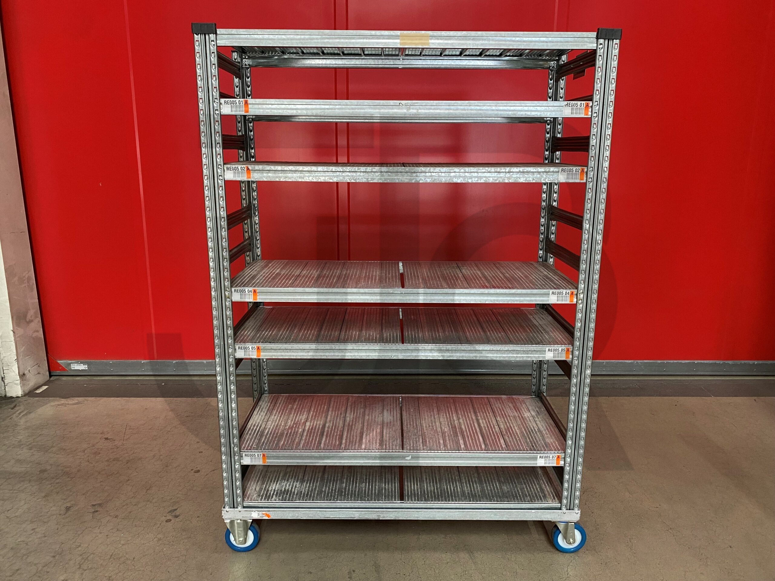 Gebruikte verrijdbare legbordstelling 1280 x 510 x 1800 (BxDxH) mm incl. 7 legborden-0