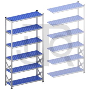 Legbordstelling H3028 x D500 | blauwe kunststof legborden | startset vak 1500 mm-0