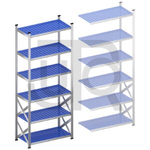 Legbordstelling H3028 x D600 | blauwe kunststof legborden | startset vak 1200 mm-0