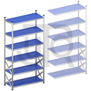 Legbordstelling H3028 x D600 | blauwe kunststof legborden | startset vak 1500 mm-0