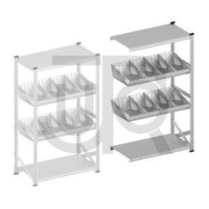 Modulaire bakken stelling H1972 x D500 |aanbouwset vak 1200 mm-0