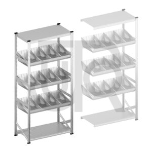 Modulaire bakken stelling H2500 x D600 |startset vak 1200 mm-0