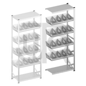 Modulaire bakken stelling H3028 x D500 |aanbouwset vak 1200 mm-0