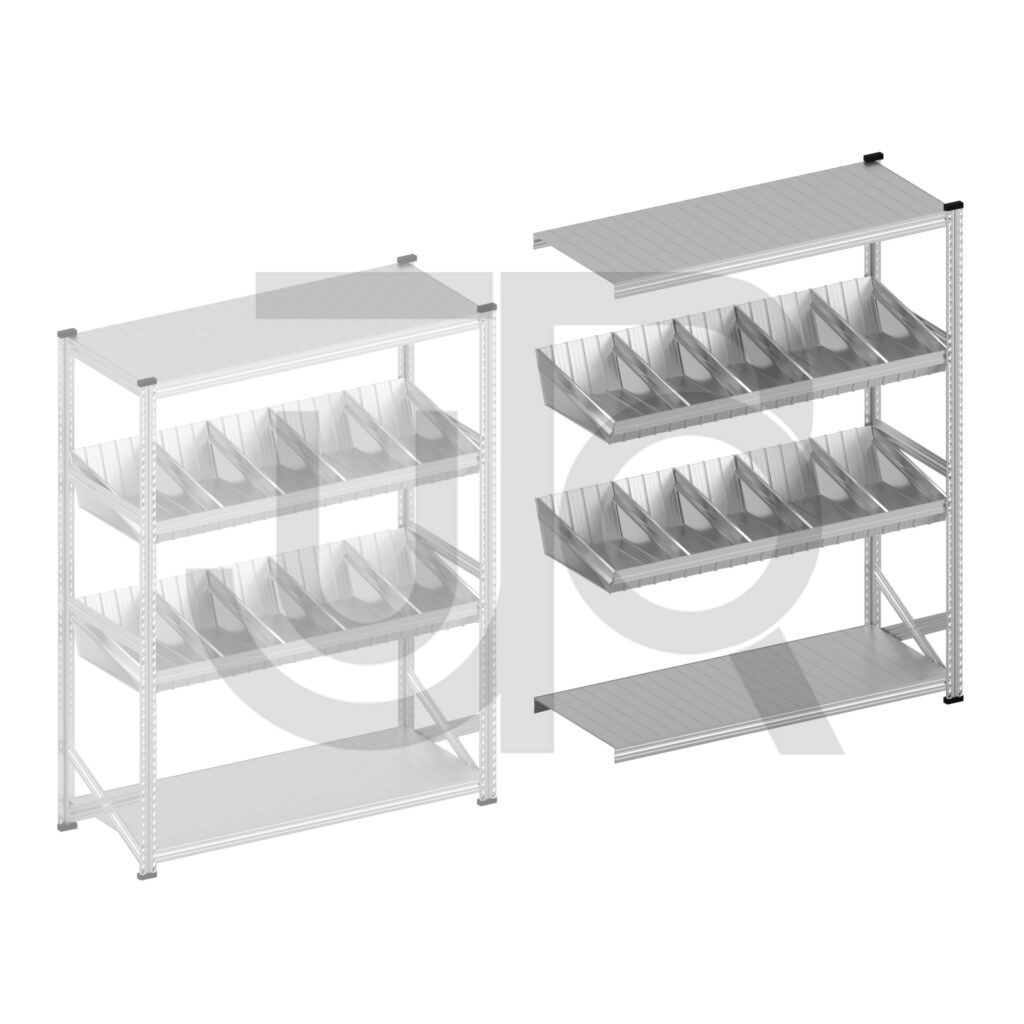 Modulaire bakken stelling H1972 x D320 |aanbouwset vak 1500 mm-0