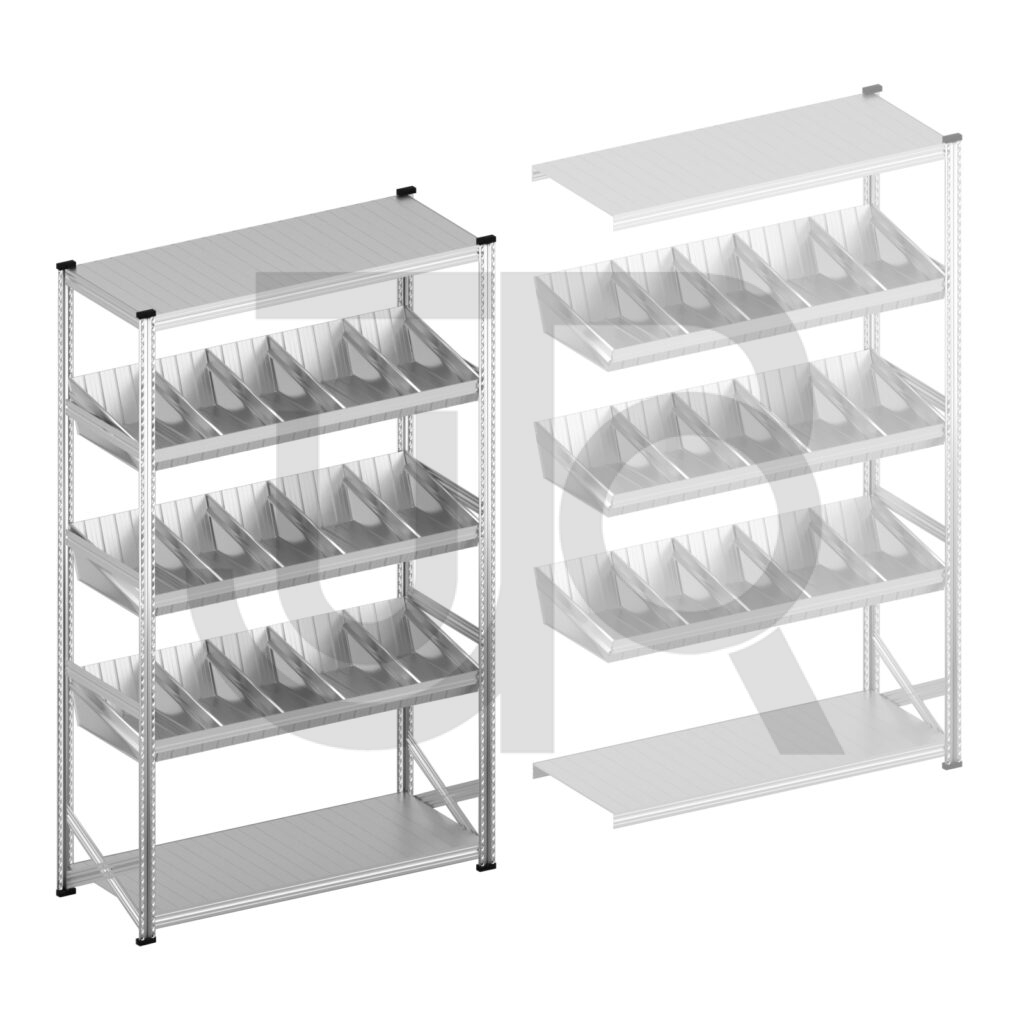 Modulaire bakken stelling H2500 x D700 |startset vak 1500 mm-0