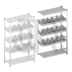 Modulaire bakken stelling H2500 x D600 |aanbouwset vak 1500 mm-0