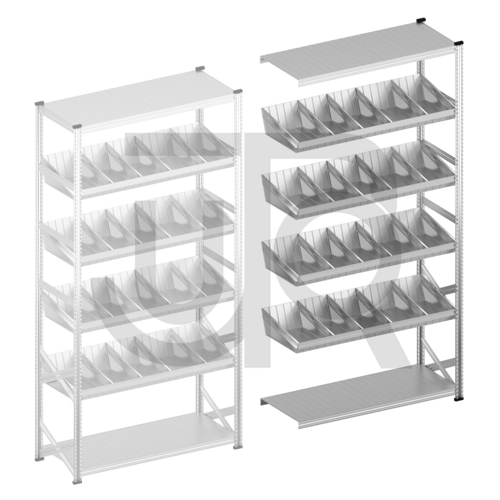 Modulaire bakken stelling H3028 x D700 |aanbouwset vak 1500 mm-0