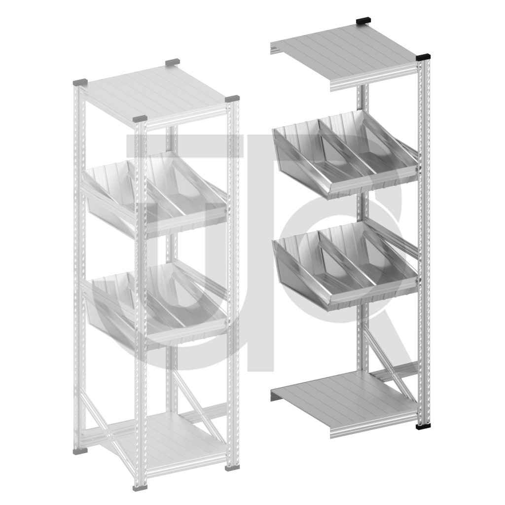 Modulaire bakken stelling H1972 x D320 |aanbouwset vak 600 mm-0