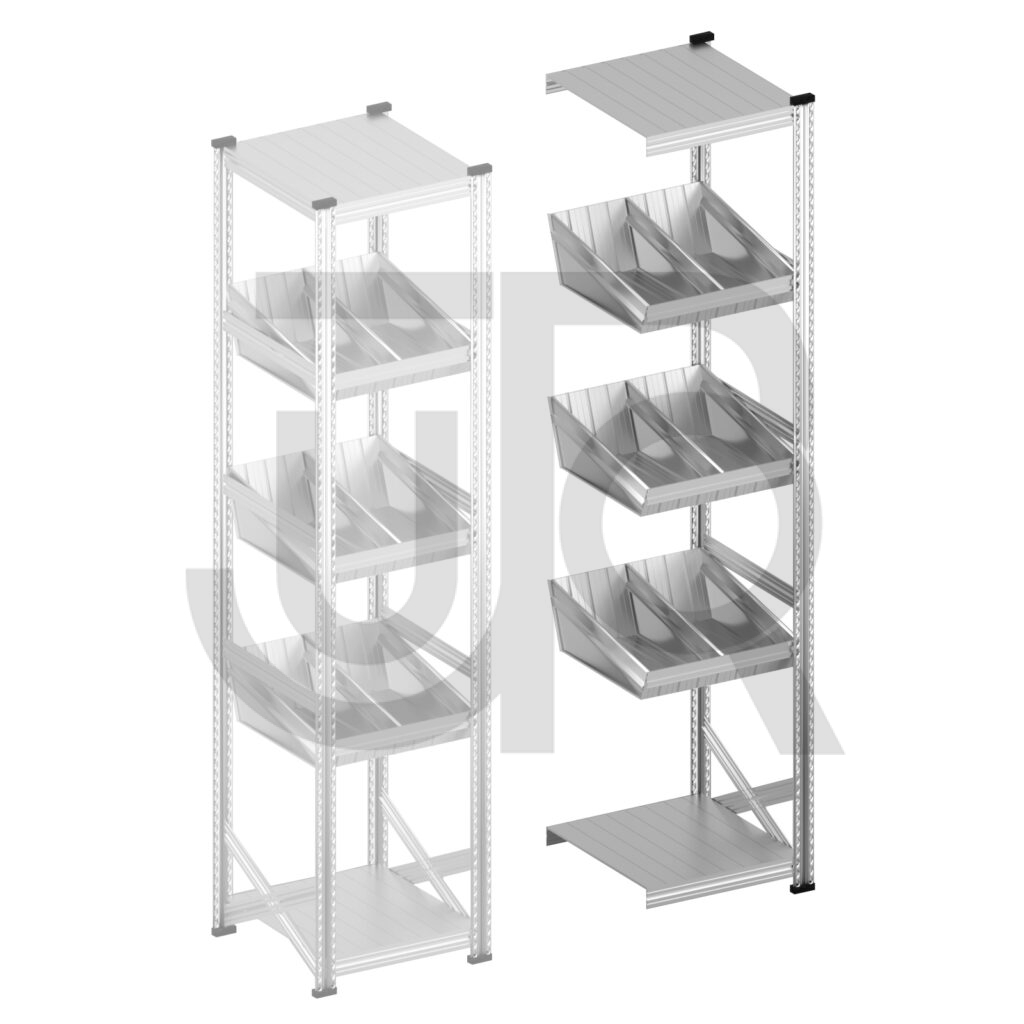 Modulaire bakken stelling H2500 x D800 |aanbouwset vak 600 mm-0