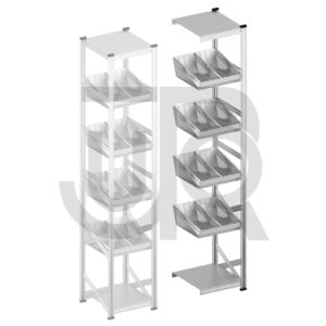 Modulaire bakken stelling H3028 x D500 |aanbouwset vak 600 mm-0