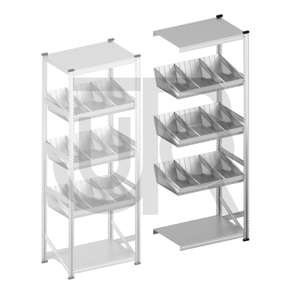 Modulaire bakken stelling H2500 x D800 |aanbouwset vak 900 mm-0